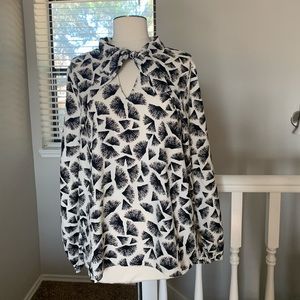 Black and White Printed Blouse